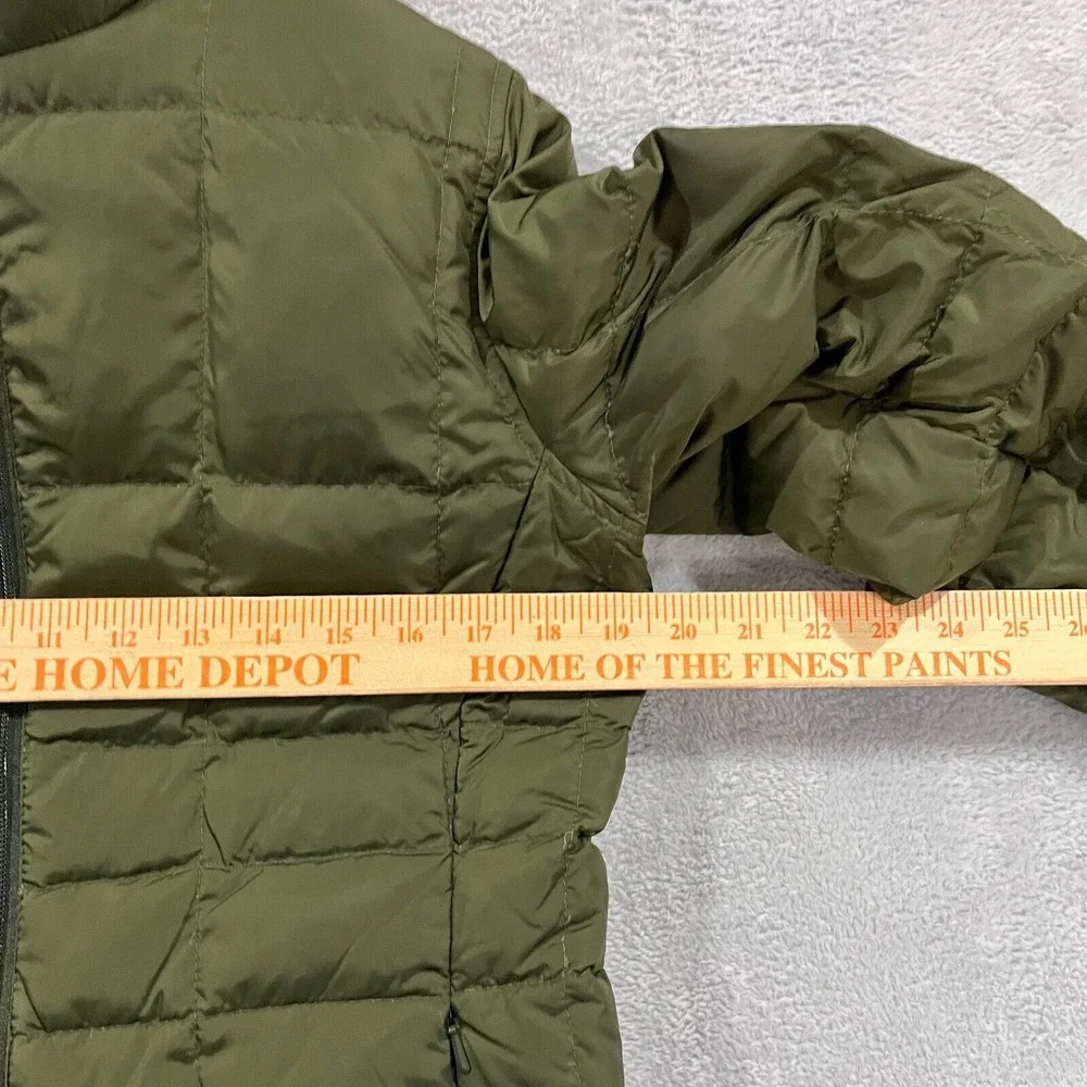 Lands End Goose Down Jacket‎ S 6-8 Coat Reversible Quilted Parka Puffer